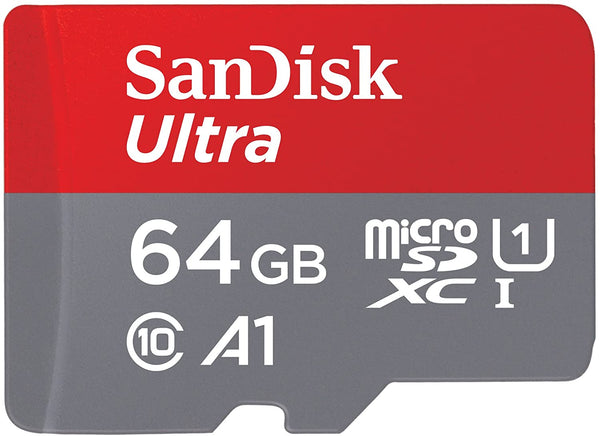 Sandisk SDSQUAR-064G-GN6MA Ultra 64GB Micro SDXC UHS-I Card with Adapter - Clast