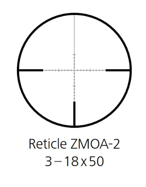 ZEISS Conquest V6 3-18x50 Ret 94 ZMOA ASV H Riflescope - Clast