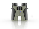 Zeiss Terra ED binoculars in olive green and black, shown from the front on a clean white background with a soft reflection below.