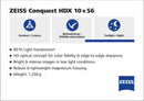 Zeiss Conquest HDX 10x56 Binoculars - Clast