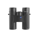 Zeiss Terra ED binoculars in matte black, featuring textured grip panels and the blue Zeiss logo on the front bridge, shown against a plain white background.