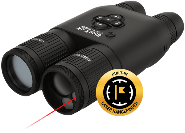 ATN BINOX 4K 4-16X Smart Ultra HD Day/Night Vision Binoculars w/ Laser Rangefinder - Clast